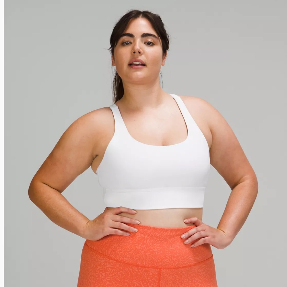 Lululemon Energy Longline Bra White-Size:8